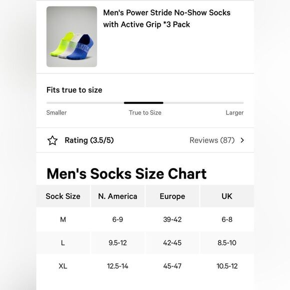 Lululemon Men's Power Stride No-Show Socks with Active Grip 3 Pack NWT - Picture 4 of 4